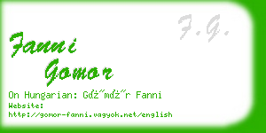 fanni gomor business card